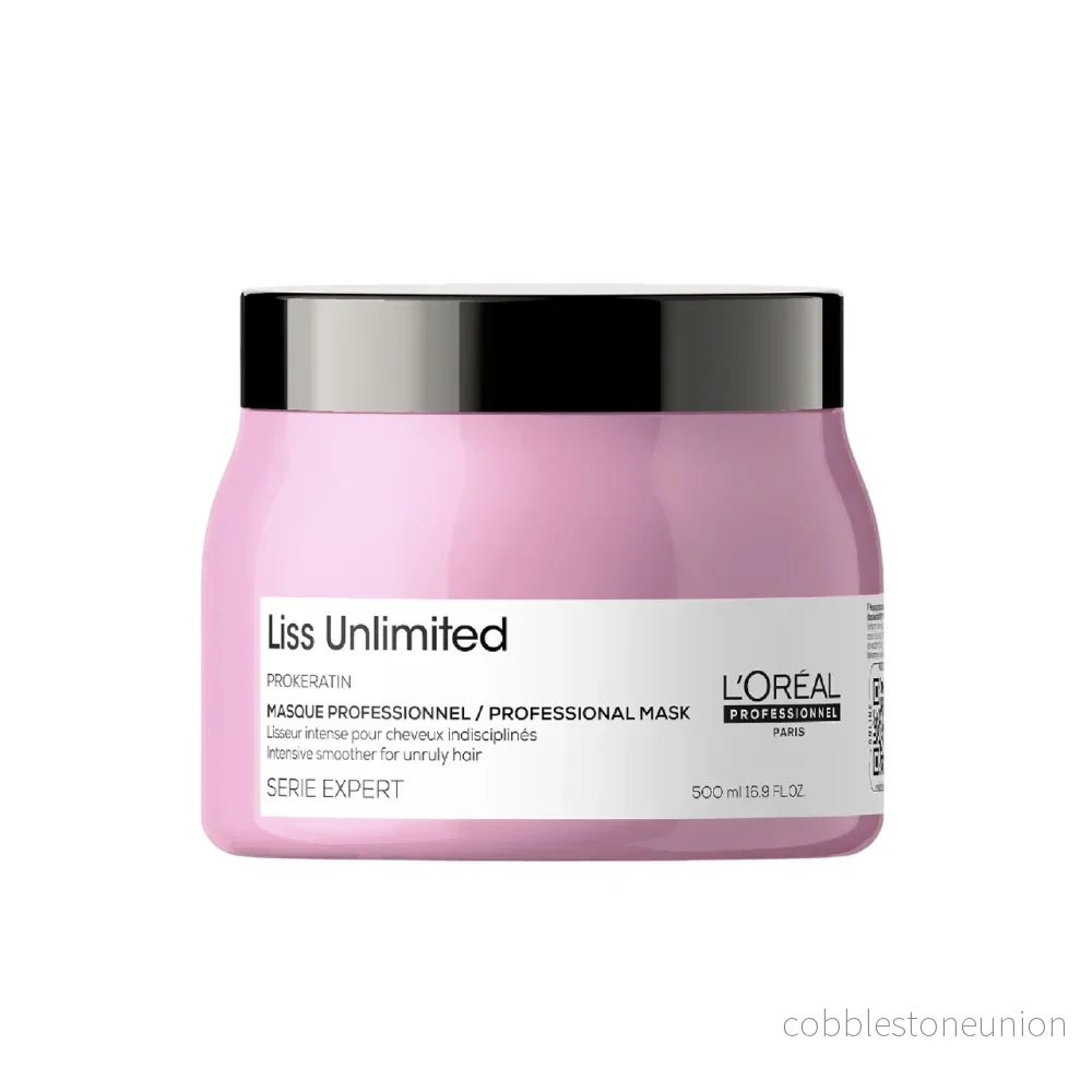 L’Oreal Professionnel, Serie Expert Liss Unlimited, Hårbehandlingskrämmask, Utjämnande, 500 ml L’Oreal Professionnel, Serie Expert Liss Unlimited, Hårbehandlingskrämmask, Utjämnande, 500 ml