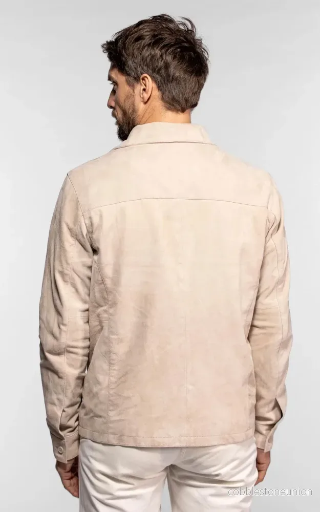 Windham Beige Suede Jacket - Men - Bild 3