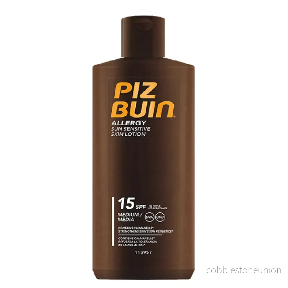 Piz Buin, Allergy, Sol skydd, Solkräm, SPF 15, UVA/UVB skydd, 200 ml Piz Buin, Allergy, Sol skydd, Solkräm, SPF 15, UVA/UVB skydd, 200 ml
