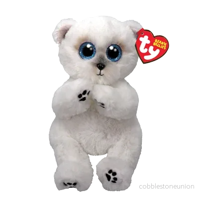 TY Beanie Bellies Wuzzy The White Bear