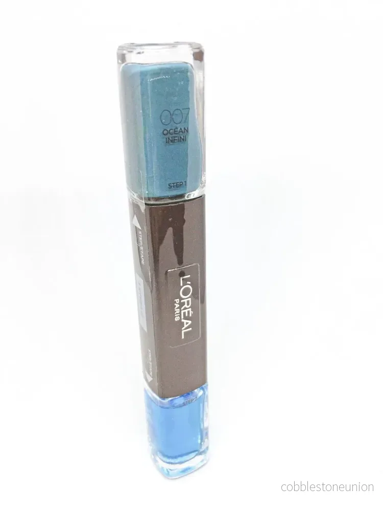 L’Oréal Paris, Infallible, Nagellack 2-i-1, 007, Ocean Oändlig, 2 x 5 ml