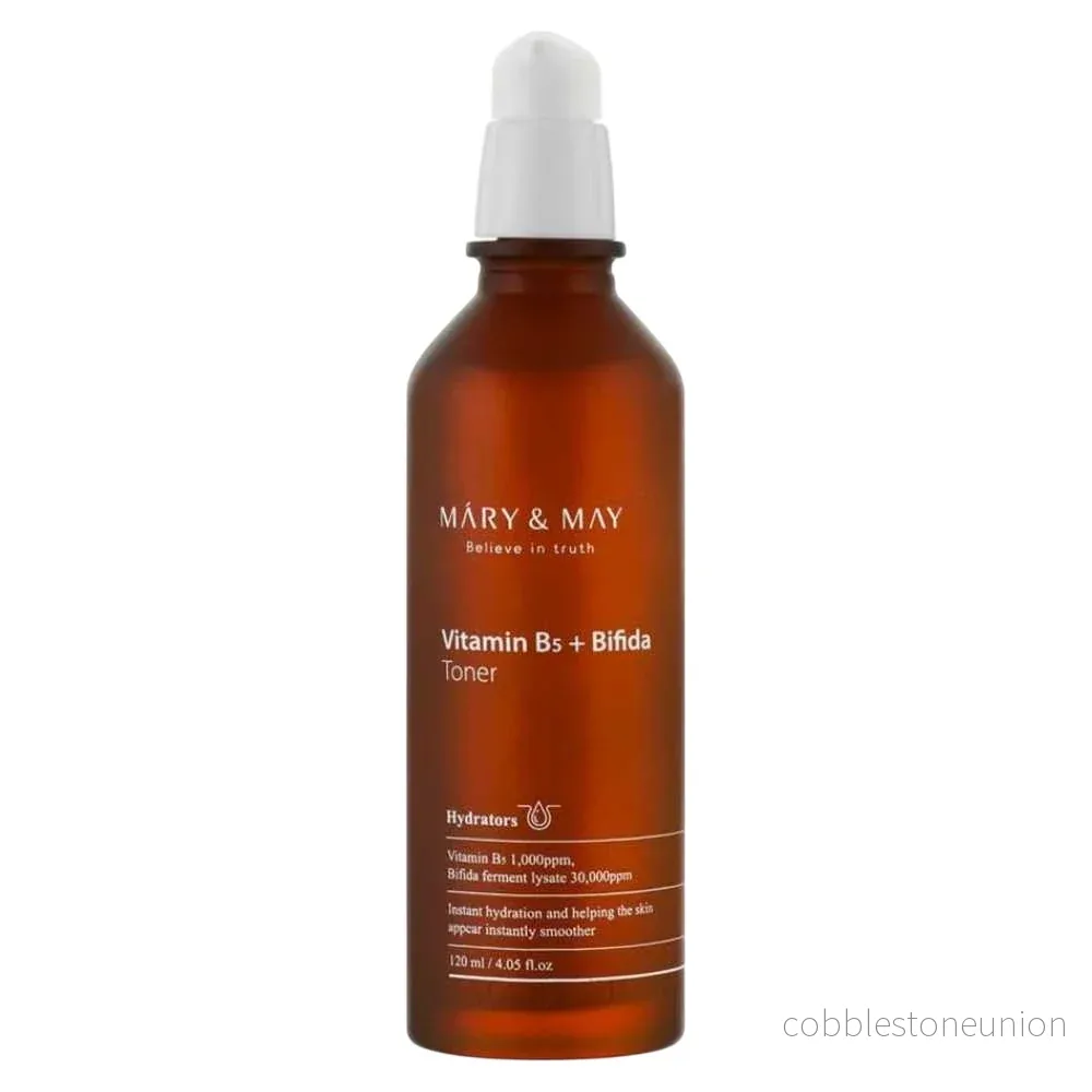 Mary and May, Vitamin B5 + Bifida, Återfuktande och utjämnande, Tonic lotion, För ansiktet, 120 ml