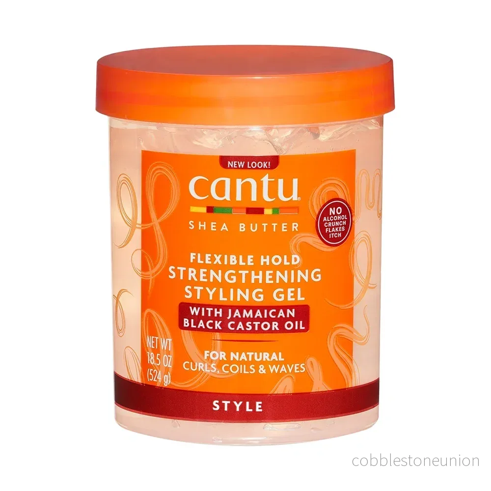 Cantu, Shea Butter, Hårstylingsgel, Förstärkande, Flexibel stadga, 524 ml