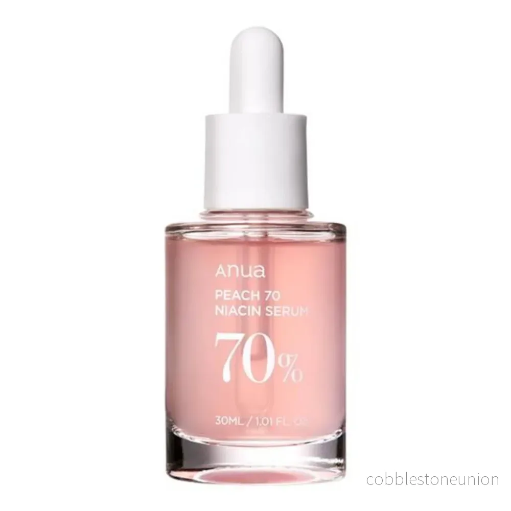 Anua, Peach 70, Niacinamid, Glow, Efter rengöring, Serum, För ansiktet, 30 ml Anua, Peach 70, Niacinamid, Glow, Efter rengöring, Serum, För ansiktet, 30 ml