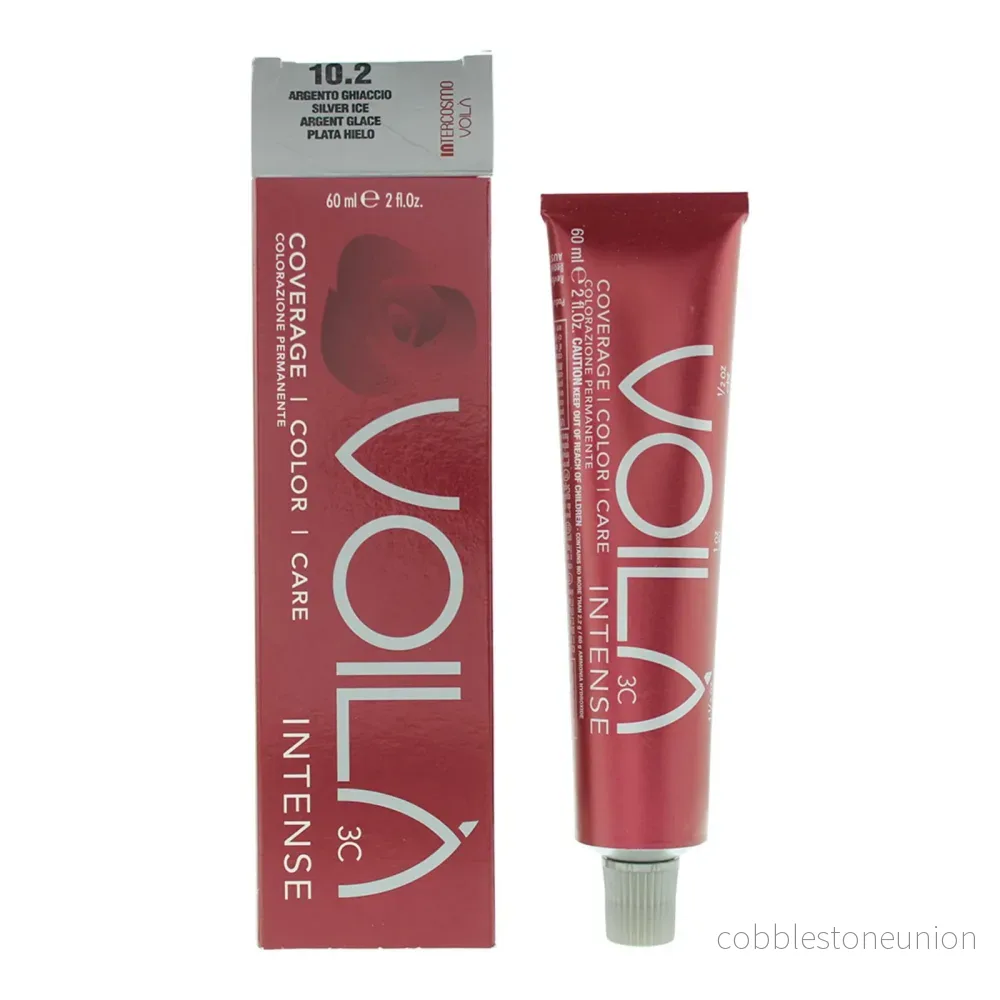 Intercosmo, Voila 3C Intense, Permanent Hair Colour, 10.2 Silver Ice, 60 ml