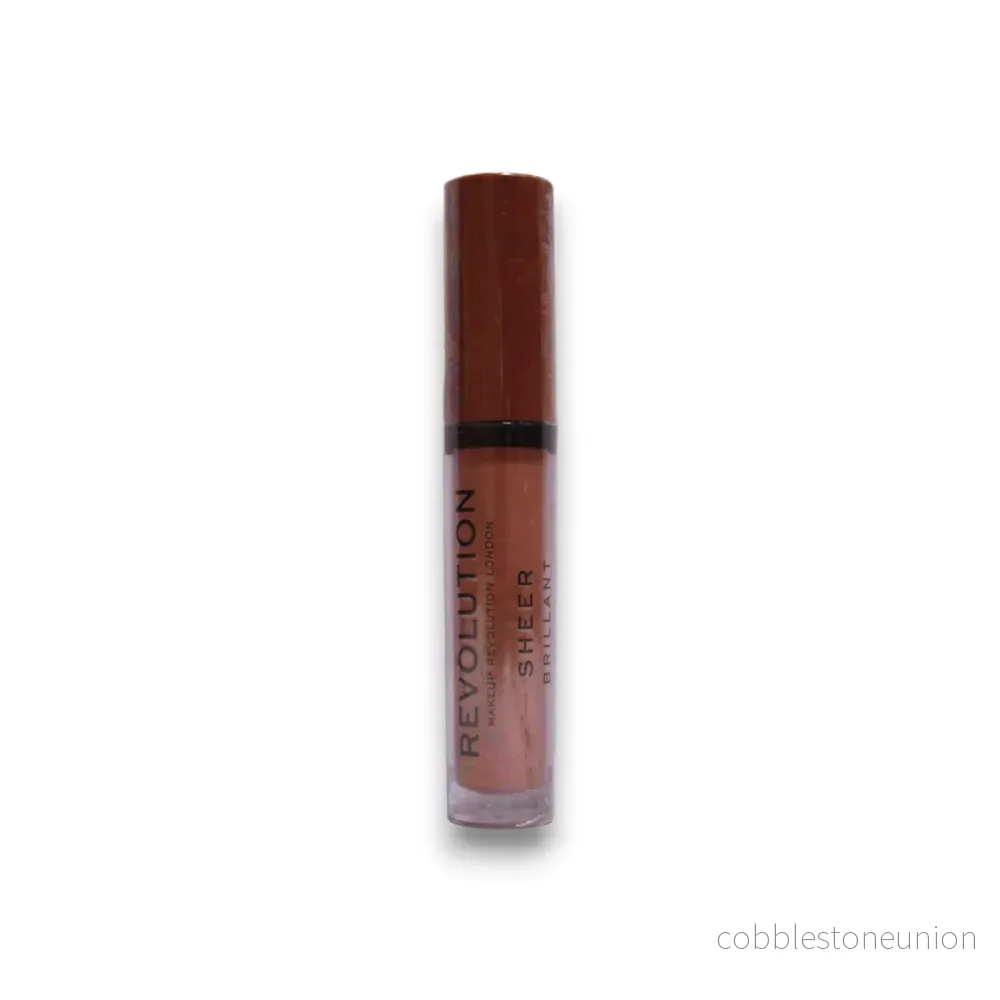 Makeup Revolution, Sheer Brillant, Veganskt, Läppglans, 123, Brunch, 3,5 ml