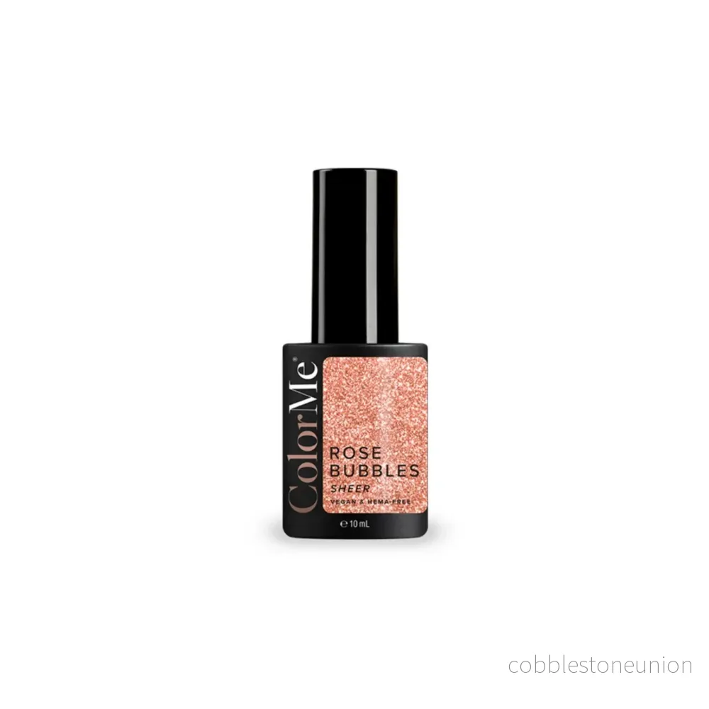 ColorMe Cosmetics, Rose Bubbles, Ren, Semi-permanent nagellack, Genomskinlig, 10 ml