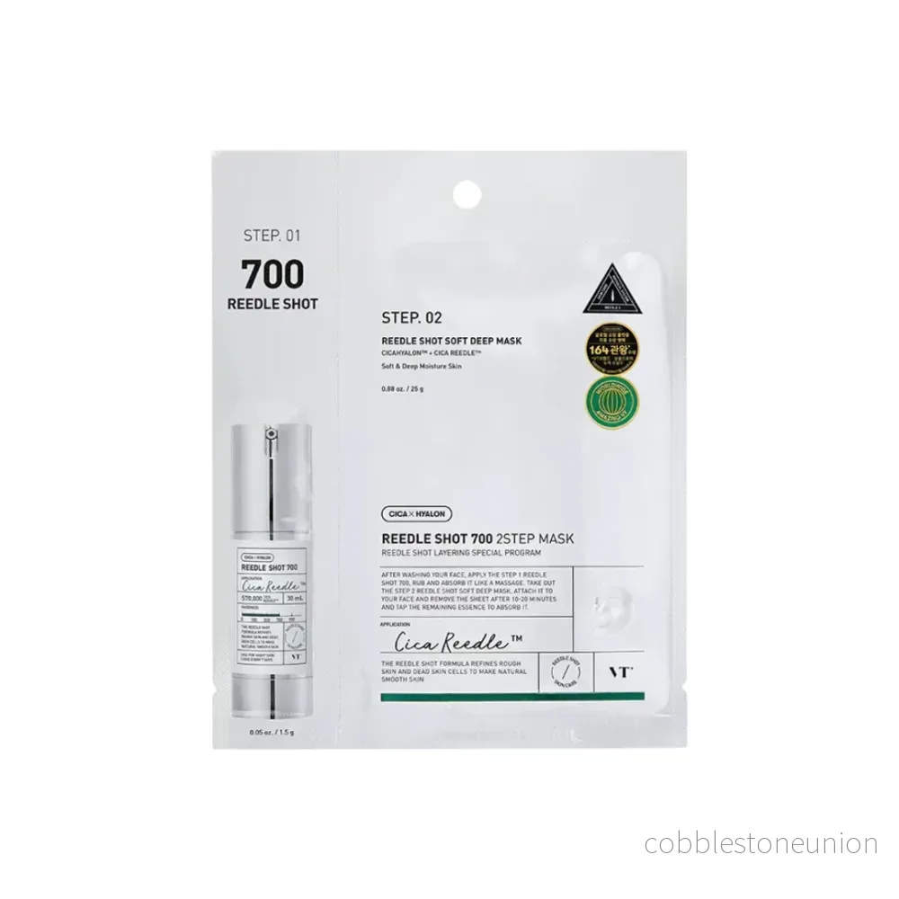 VT Cosmetics, Reedle Shot 700 2 Step, Hydrating & Regenerating, Face Mask, For face, 26.5 g