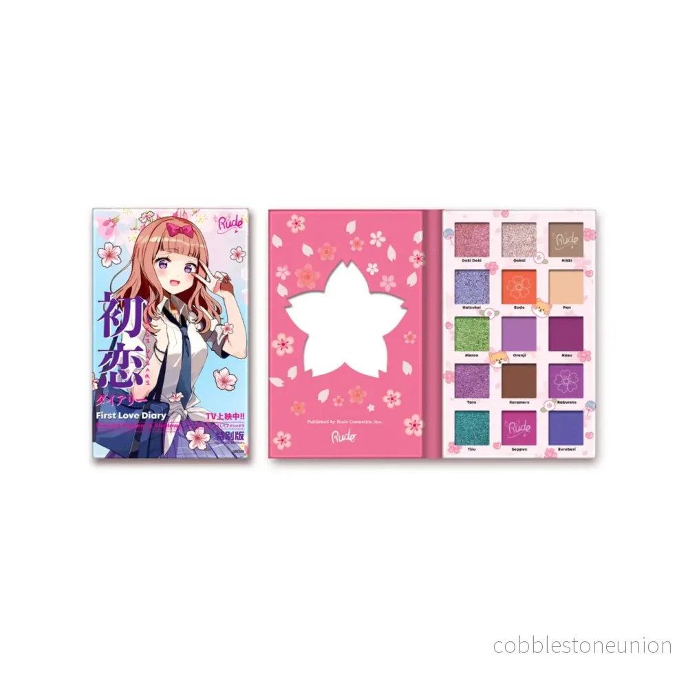Rude Cosmetics, First Love Diary, Ögonskuggspalett, 15 nyanser Rude Cosmetics, First Love Diary, Ögonskuggspalett, 15 nyanser