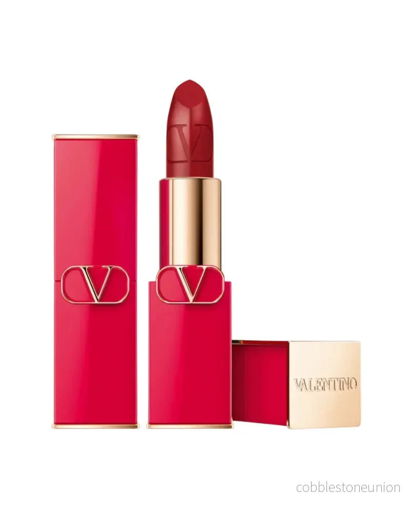 Valentino, Rosso, Satinfinish, Krämigt läppstift, 213R, Påfyllningsbar, 3,5 g