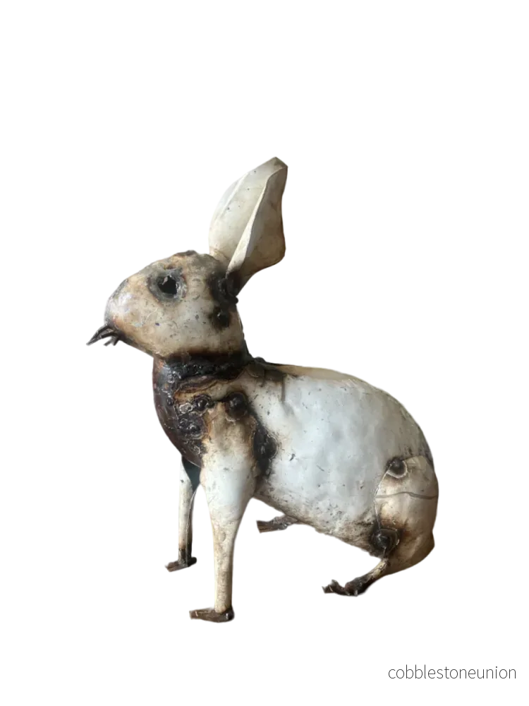 Hare Vit 31 cm – Handgjord Metallskulptur från Zimbabwe Hare Vit 31 cm – Handgjord Metallskulptur från Zimbabwe