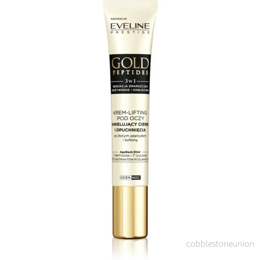 Eveline Cosmetics, Gold Peptides, Peptide, For dark circles, Night, Eye cream, 20 ml