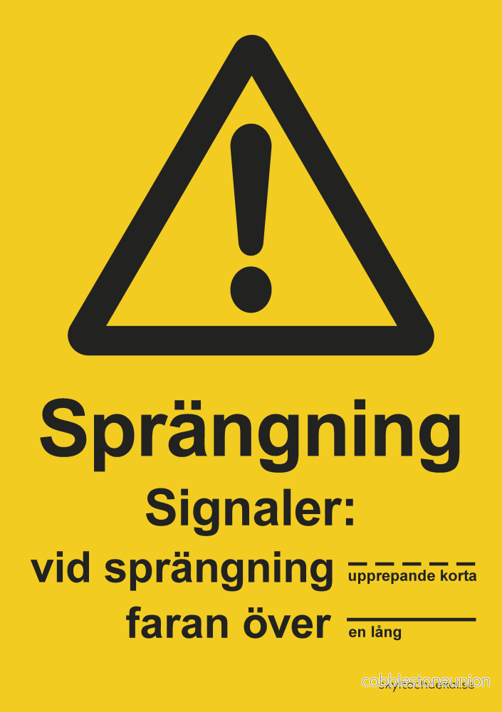 Sprängning signaler