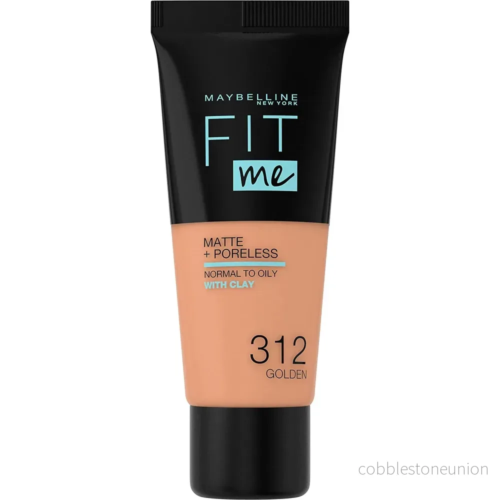 Maybelline, Fit Me Matte + Poreless, Flytande foundation, 312, Gyllene, 30 ml