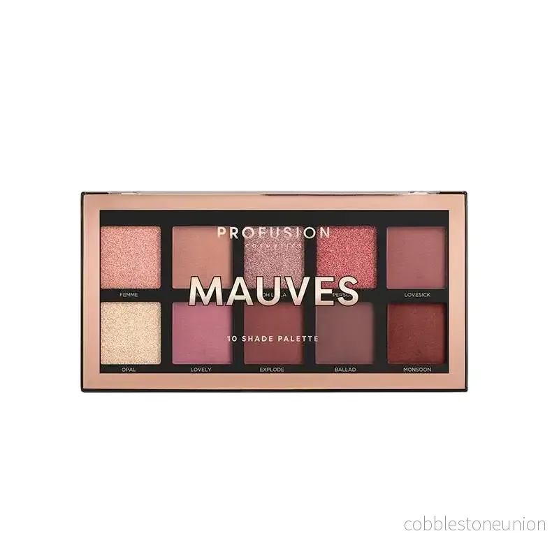 Profusion Cosmetics, Profusion, Ögonskuggspalett, Mauves, 10 nyanser, 103 g