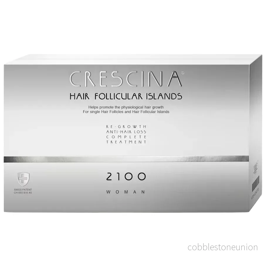 Labo Suisse, Crescina Follicular Islands 2100, För tillväxtstimulering, Ampullbehandlingsserum, För hårbotten, För kvinnor, 10 +10 st