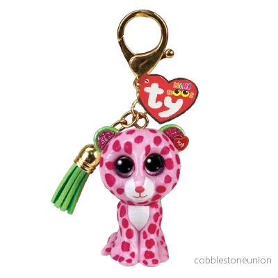 TY Mini Boos Clip-On Glamour The Leopard TY Mini Boos Clip-On Glamour The Leopard
