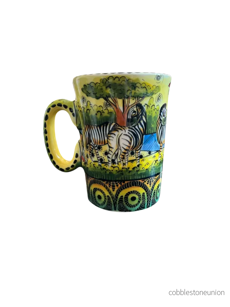 Mugg Safarimotiv 11 cm - Handgjort Porslin Zimbabwe - Bild 3