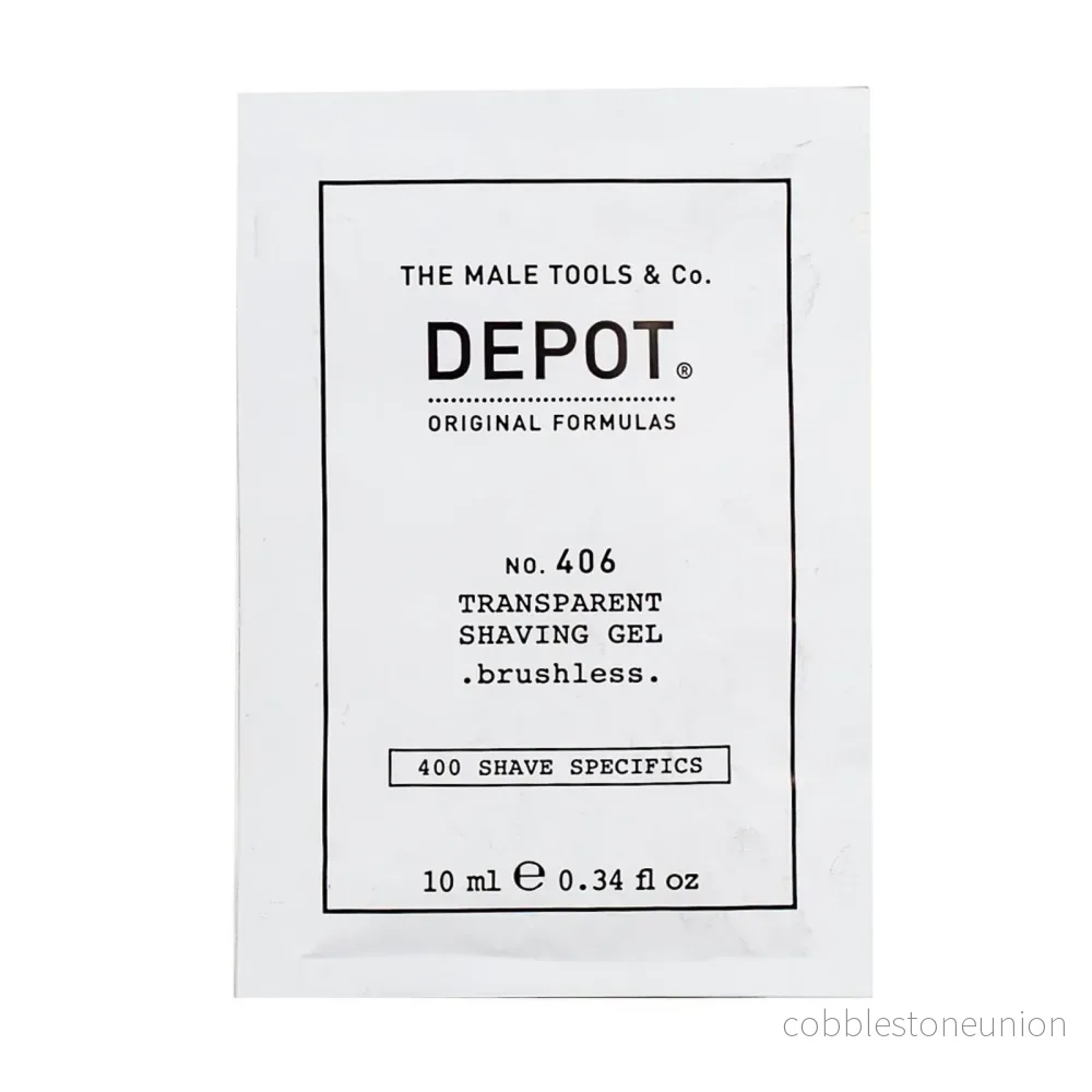 Depot, 400 Shave Specifics No. 406, Menthol, Mjukgörande och uppfriskande, Rakgel, 10 ml Depot, 400 Shave Specifics No. 406, Menthol, Mjukgörande och uppfriskande, Rakgel, 10 ml