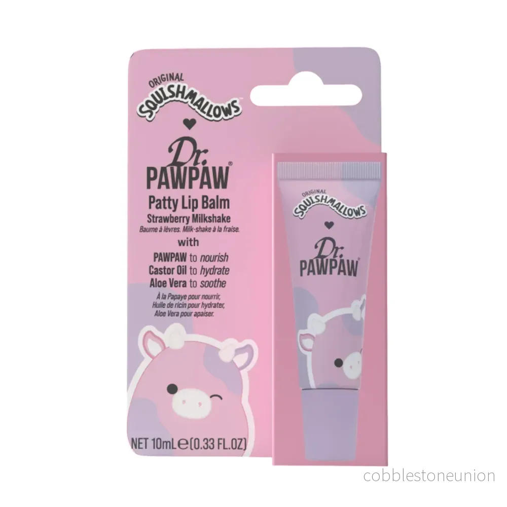 Dr. PawPaw, Patty Strawberry Milkshake, Aloe Vera, Återfuktande, Läppbalsam, 10 ml Dr. PawPaw, Patty Strawberry Milkshake, Aloe Vera, Återfuktande, Läppbalsam, 10 ml