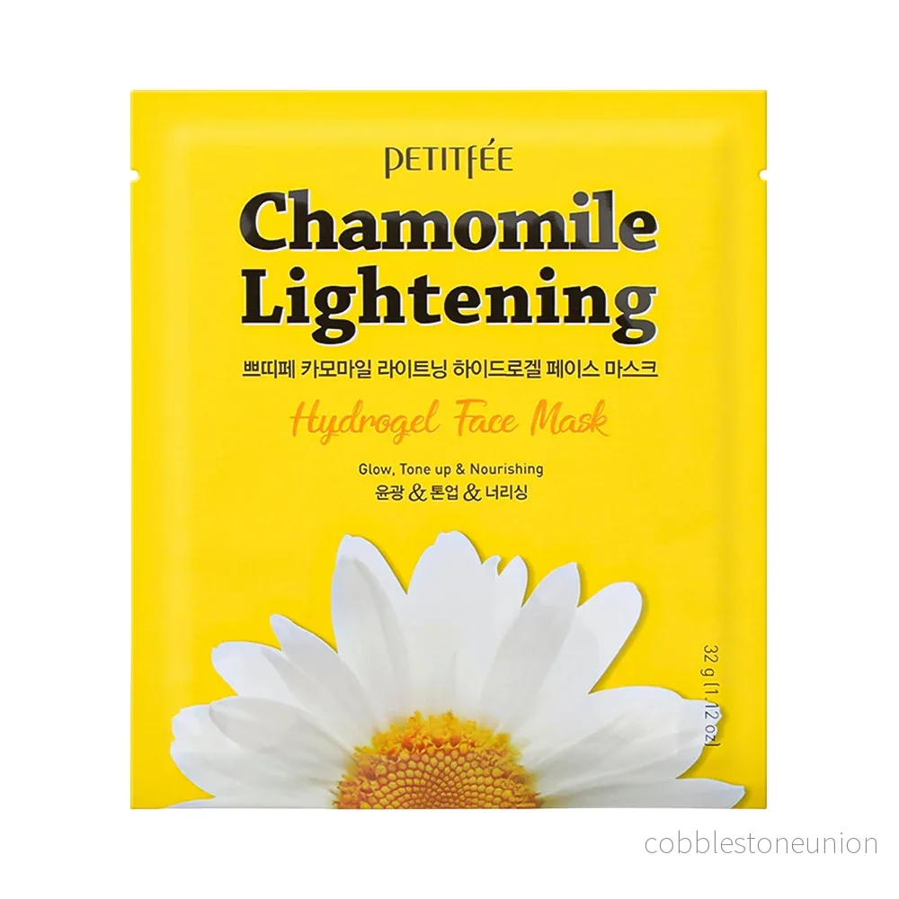 Petitfee, Chamomile Lightening, Glowing, Sheet Mask, For Face, 32 g