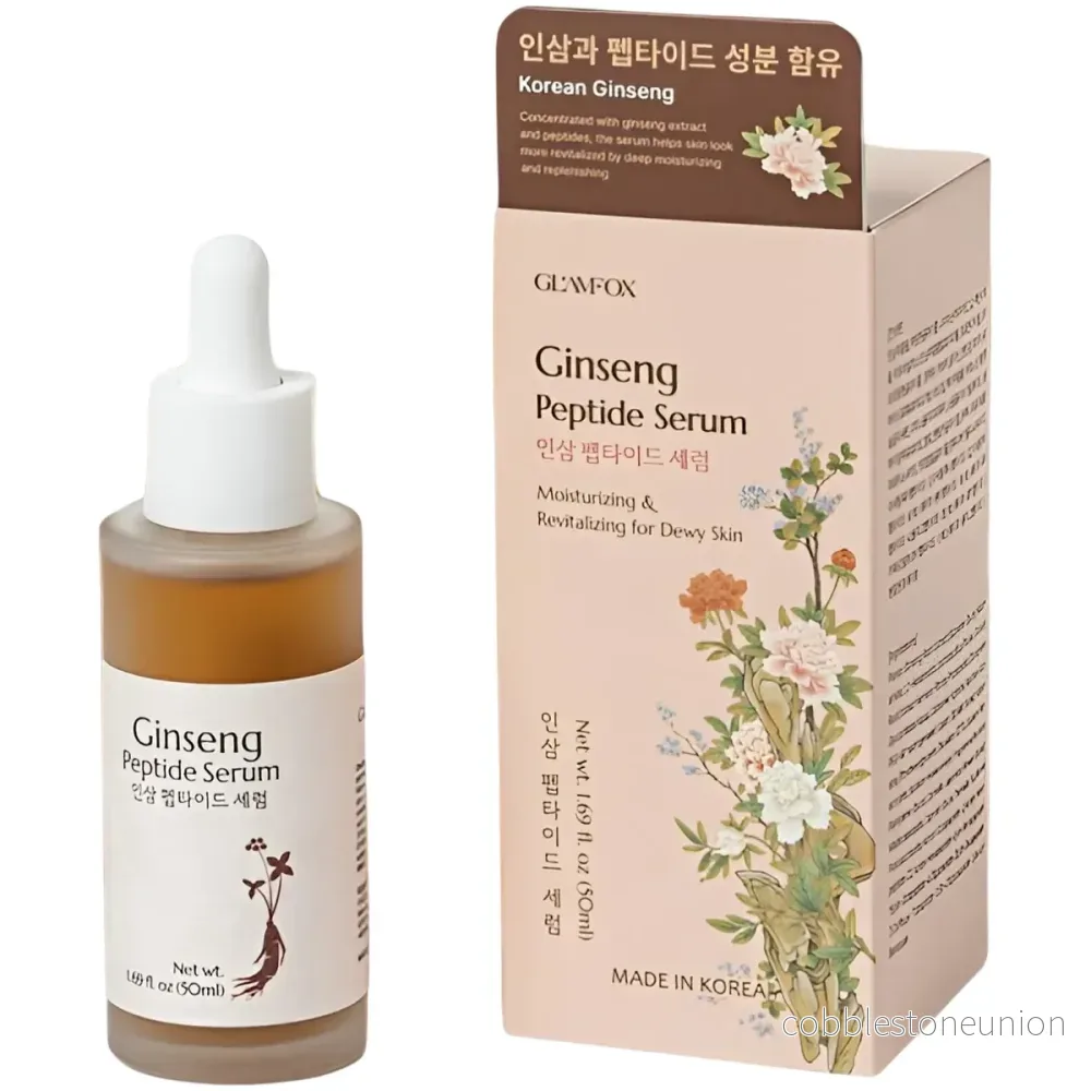 Glamfox, Ginseng, Peptid, Anti-aging, Dagligen, Serum, För ansiktet, 50 ml - Bild 2