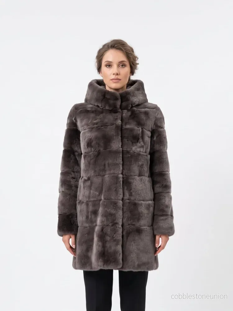Imelda-A, 85 cm. – Hood Rex – Women Chocolate