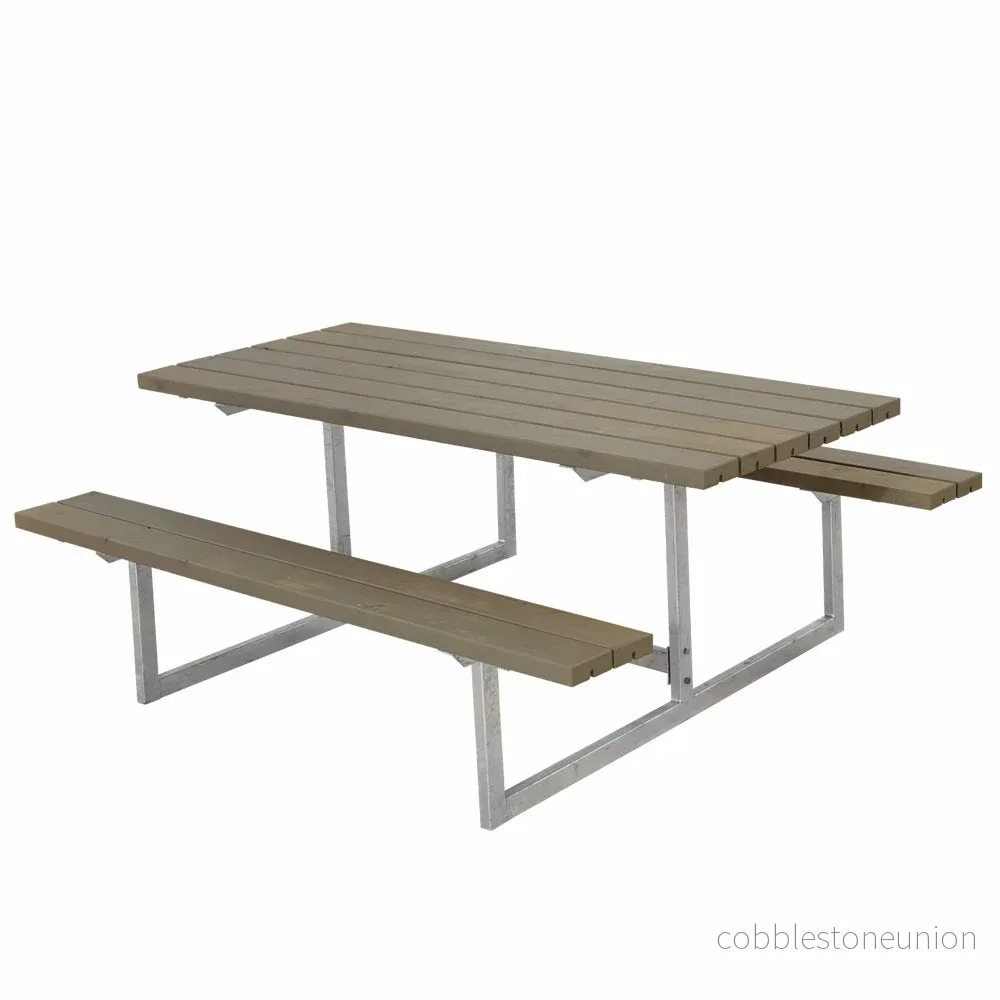 Basic bord-/bænkesæt – 177 cm – gråbrun