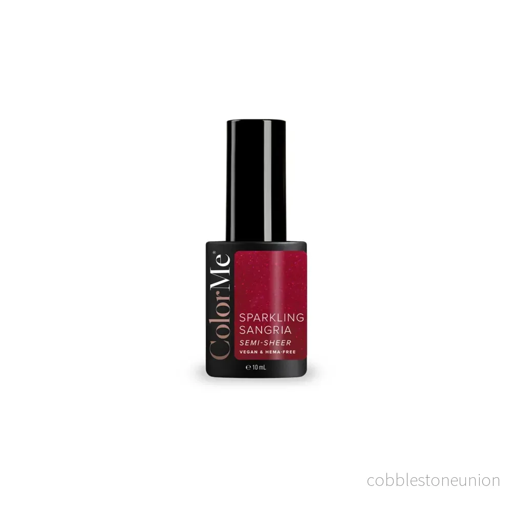ColorMe Cosmetics, Sparkling Sangria, Halvgenomskinlig, Semi-permanent nagellack, Genomskinlig, 10 ml