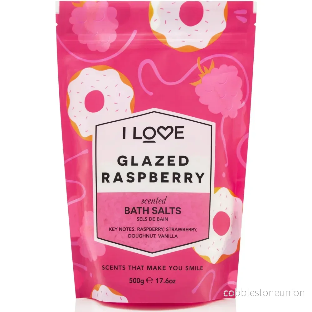I Love, Signature Collection, Glazed raspberry, Bath salt, 500g I Love, Signature Collection, Glazed raspberry, Bath salt, 500g