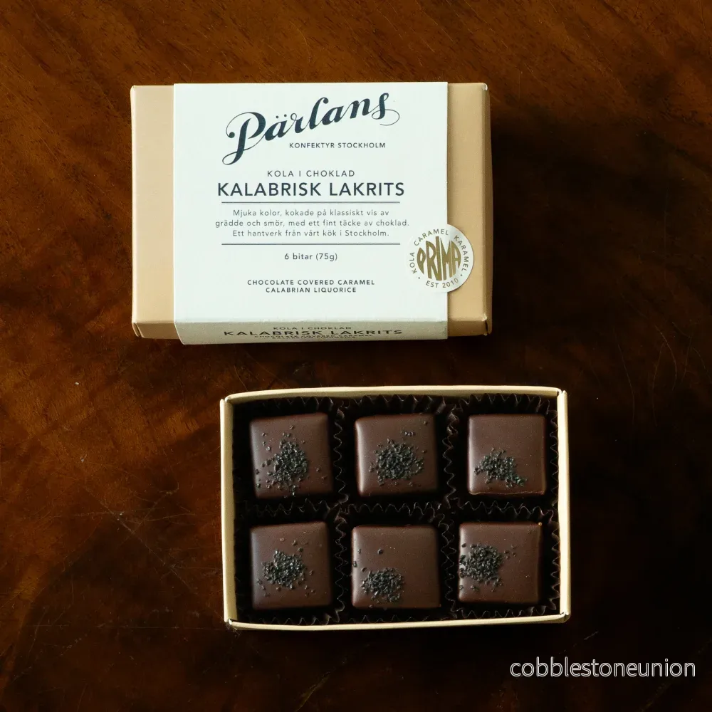 chocolate covered caramel CALABRIAN LIQUORICE 6 pieces
