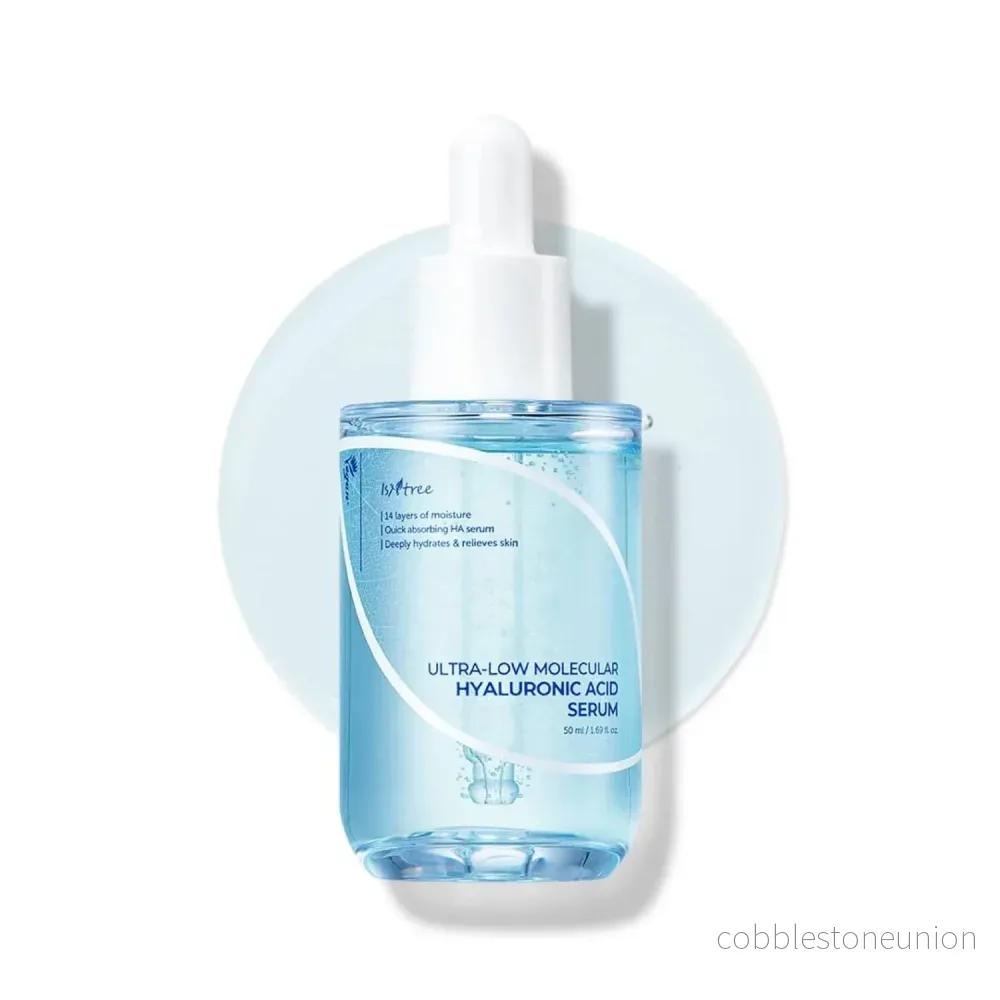 Isntree, Ultra-Low Molecular Hyaluronic Acid, Återfuktande, Dagligen, Serum, För ansiktet, 50 ml