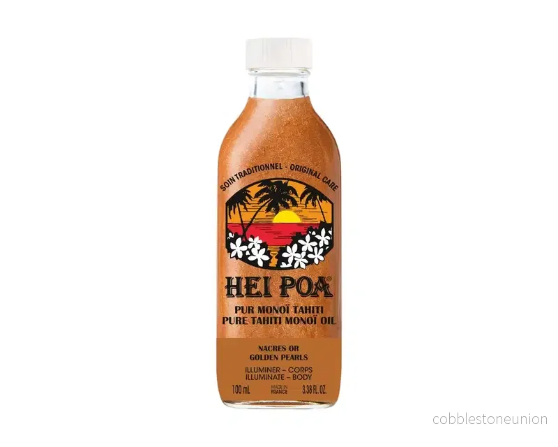 Hei Poa, Pure Tahiti Monoi, Guldskimmer, Upplysande, Kokos, Kroppsolja, 100 ml