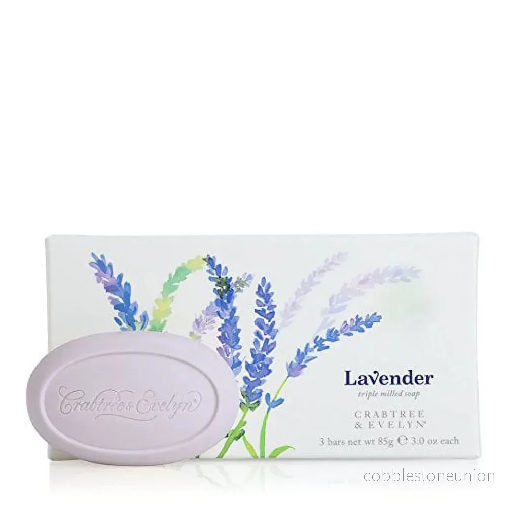Set Trio, Crabtree & Evelyn, Lavender, Återfuktande, Tvålbar, 3 st, 85 g Set Trio, Crabtree & Evelyn, Lavender, Återfuktande, Tvålbar, 3 st, 85 g