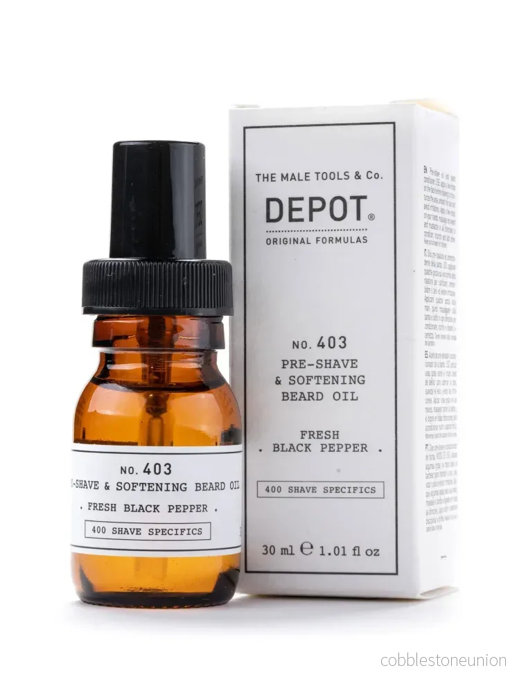 Depot, 400 Shave Specifics No. 403, Fresh Black Pepper, Mjukgörande rakolja, 30 ml