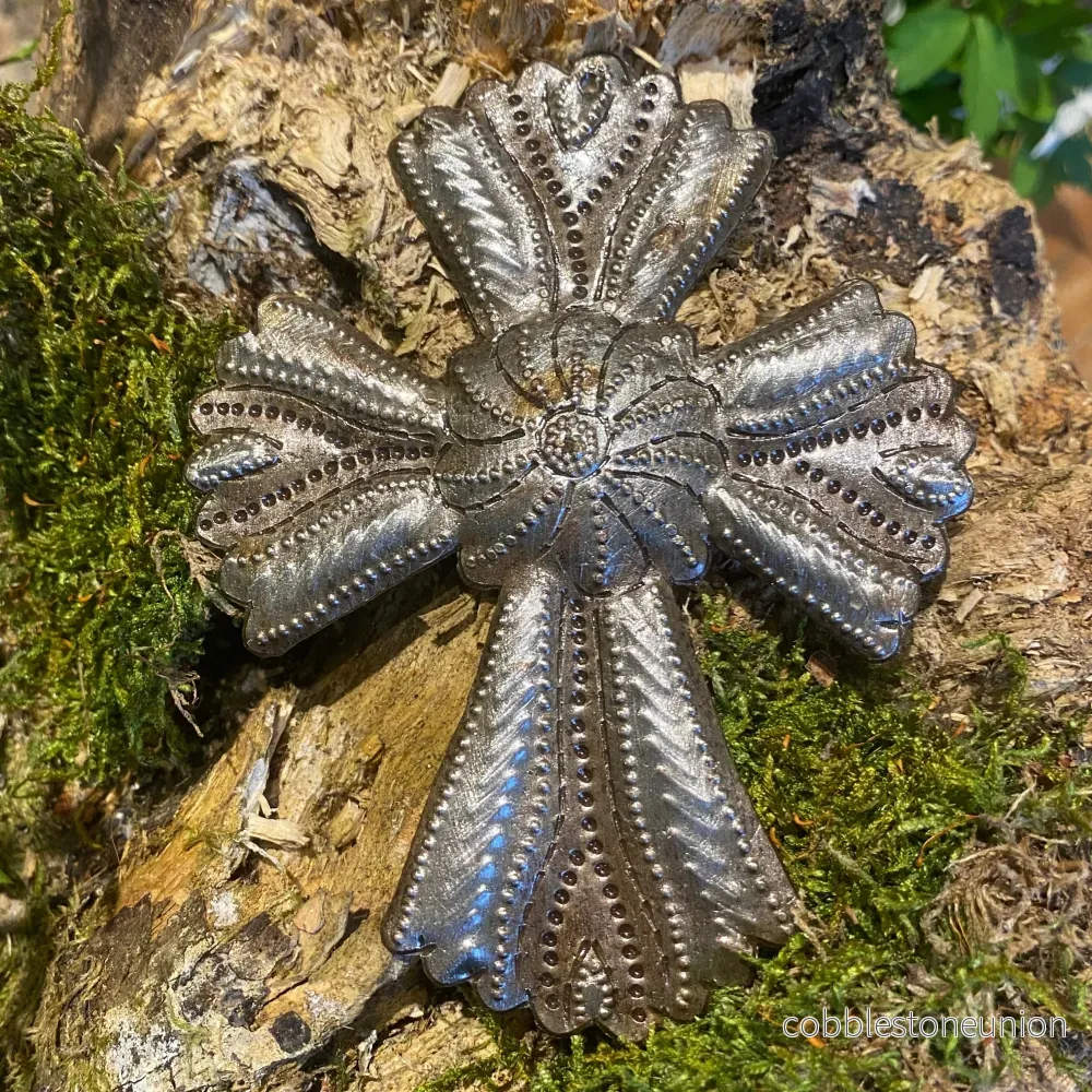 Kors 11 cm Cirkel Omålad - Metallkonst Haiti - Bild 2