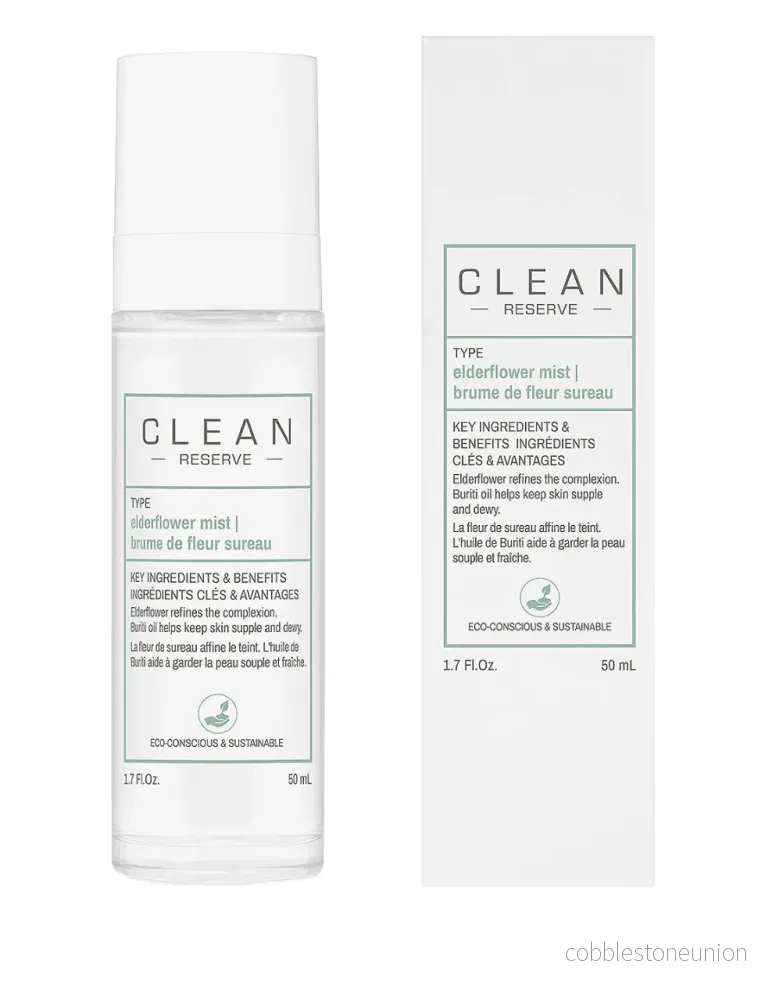 Clean, Reserve - Fläder, Återfuktande, Mistspray, För ansiktet, 50 ml - Bild 2