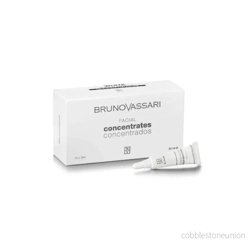 Set, Bruno Vassari, Vit, Vitgörande, Koncentrat, För ansiktet, 10 st, 3 ml