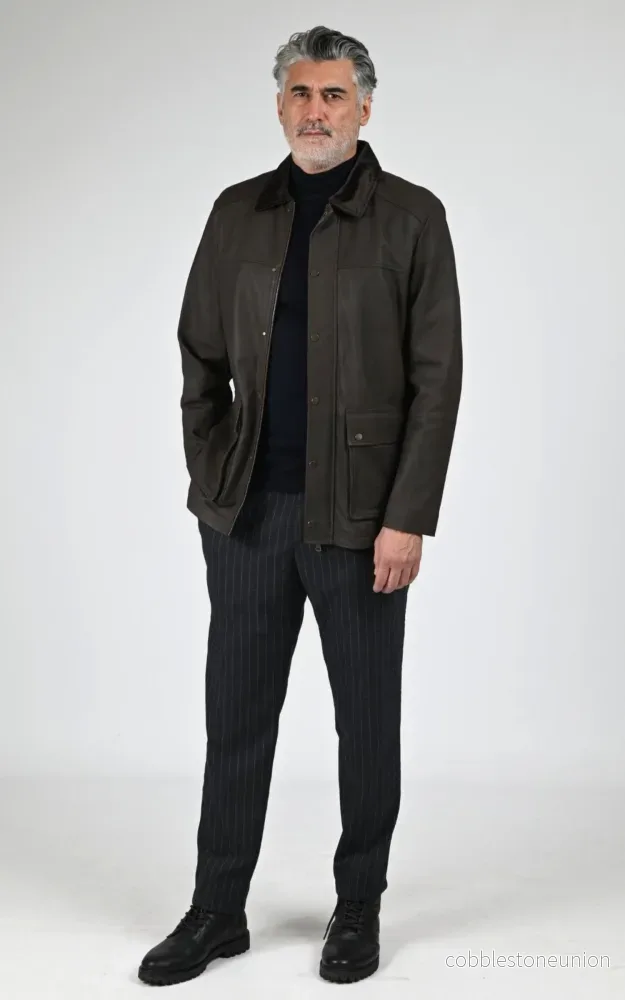 Jack Brown Split Leather Jacket - Men - Bild 2