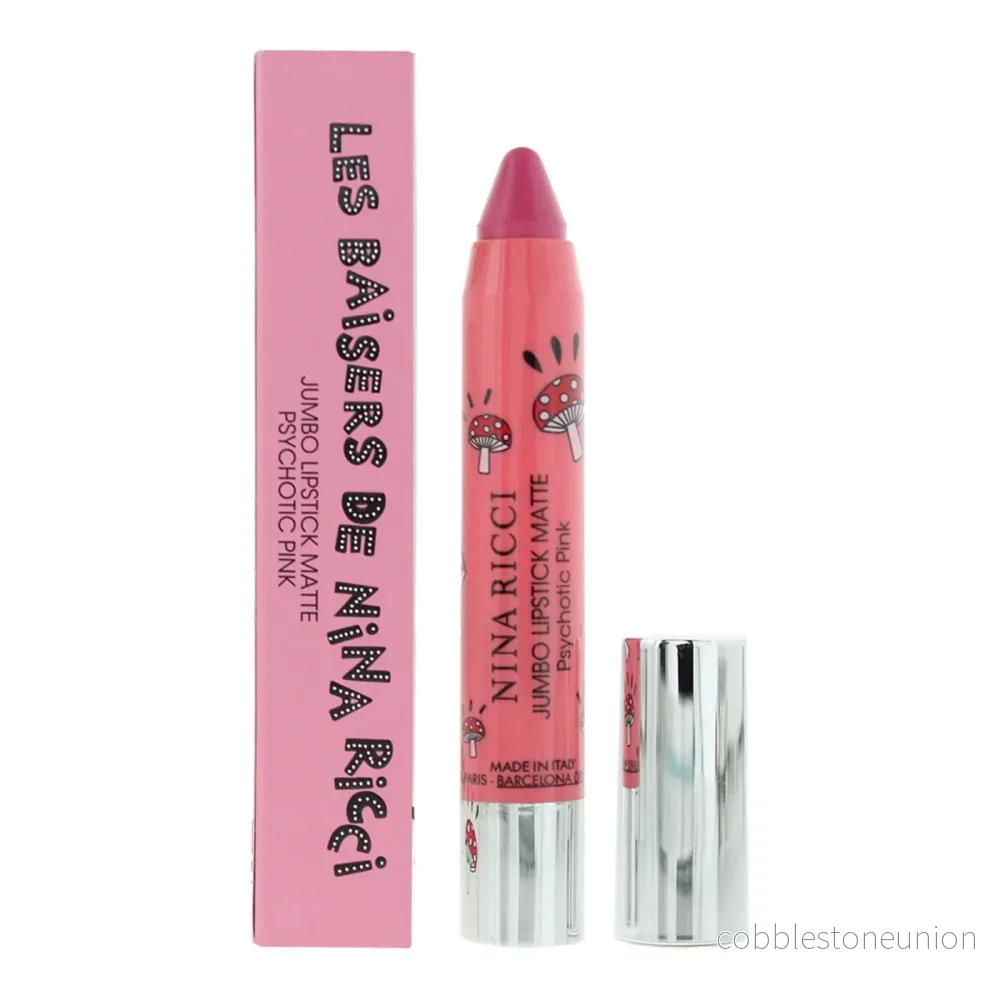 Nina Ricci, Jumbo Lipstick Matte, Matt, Krämigt läppstift, Psykotiskt rosa, 2.5 g