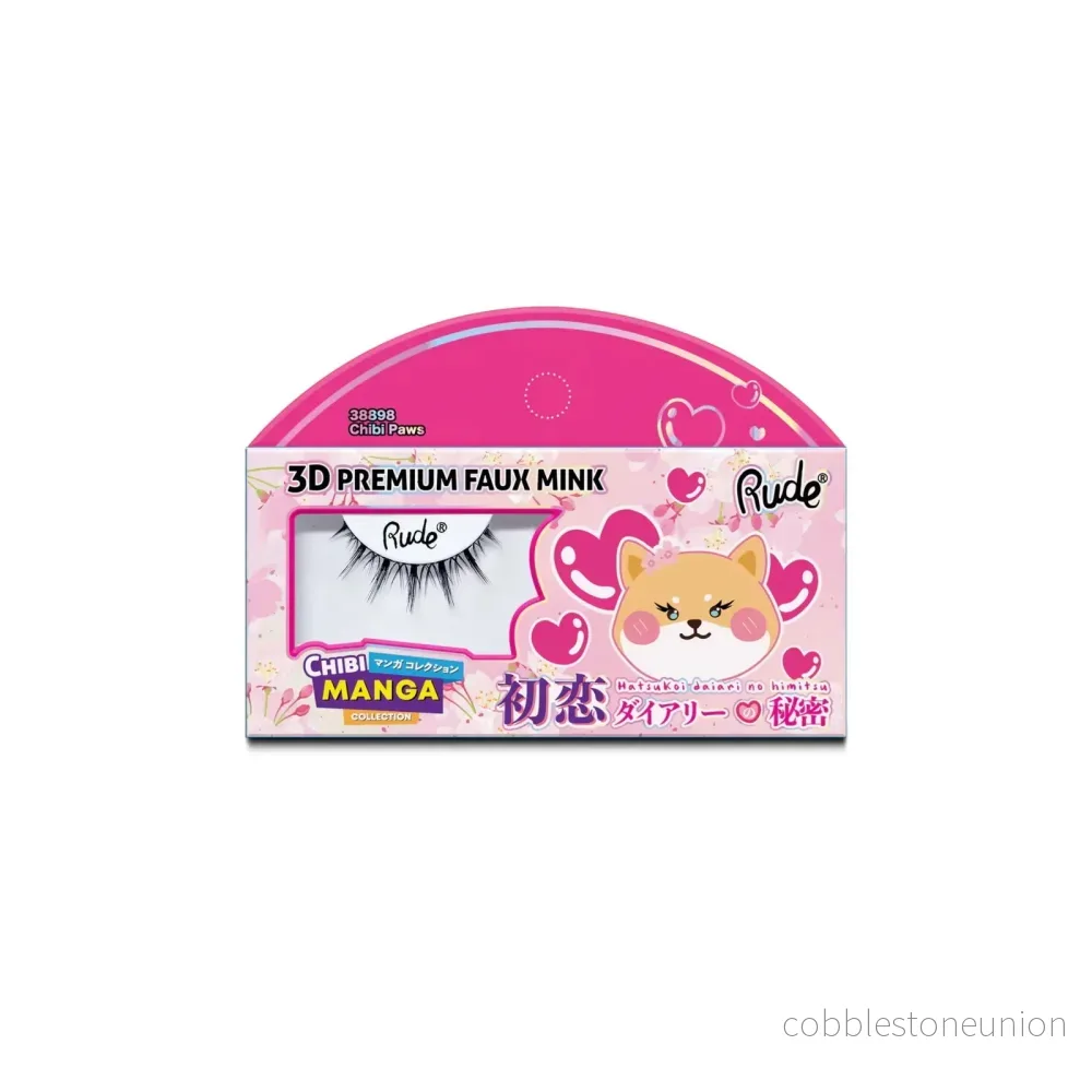 Rude Cosmetics, Chibi Manga Faux Mink – Chibi Paws, Lösglans Rude Cosmetics, Chibi Manga Faux Mink – Chibi Paws, Lösglans