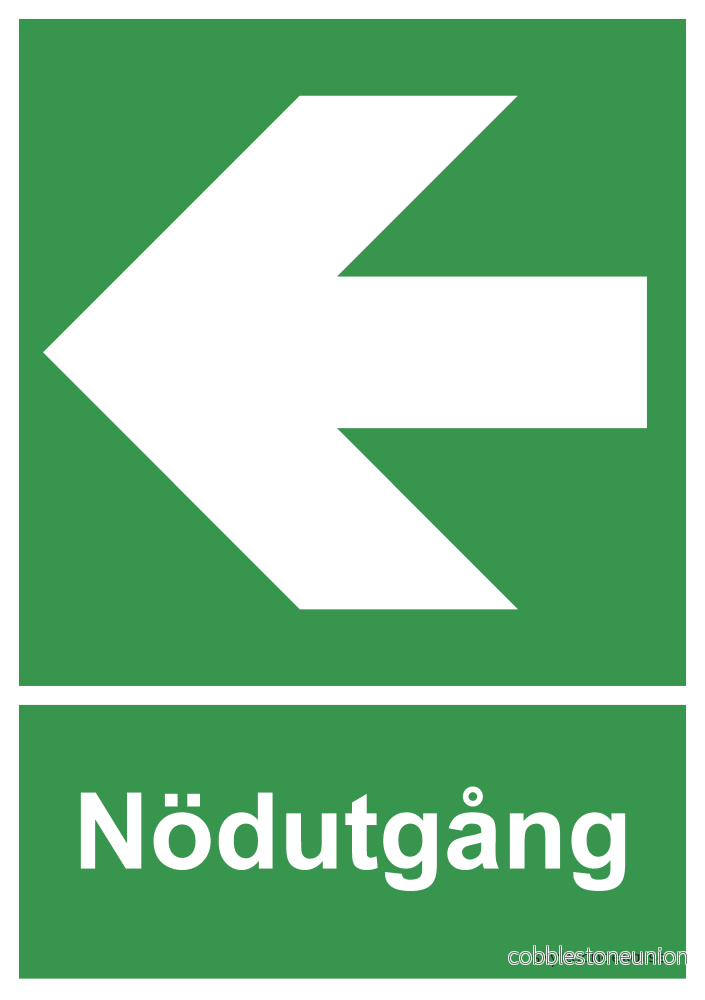 Nödutgång pil vänster Nödutgång pil vänster