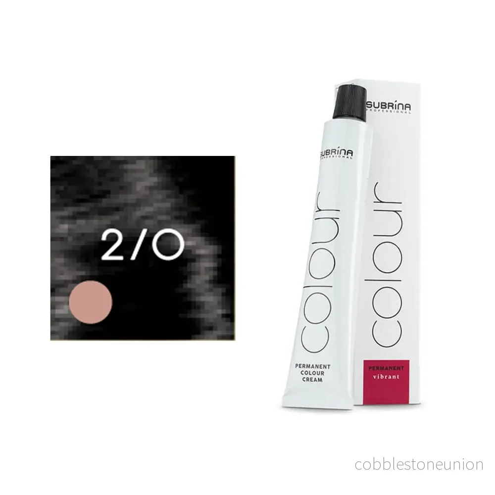 Subrina Professional, Essential Colour, Permanent hårfärg, 2/0 Svart, 100 ml