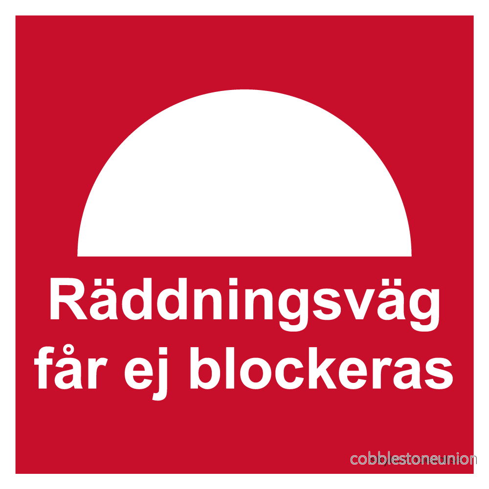 Räddningsväg får ej blockeras - Bild 2