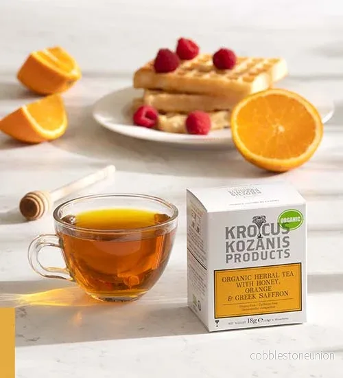 Saffran Ört Te med Honung & Apelsin 10p 'Krocus Kozanis Products' - Bild 2