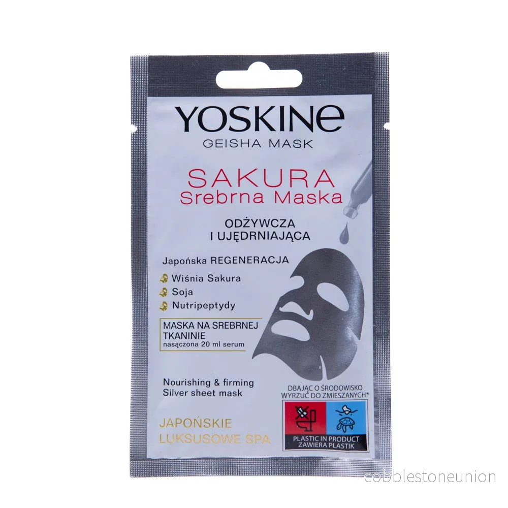 Yoskine, Geisha Sakura, Uppstramande, Ansiktsmask, Ansikte, 20 ml Yoskine, Geisha Sakura, Uppstramande, Ansiktsmask, Ansikte, 20 ml