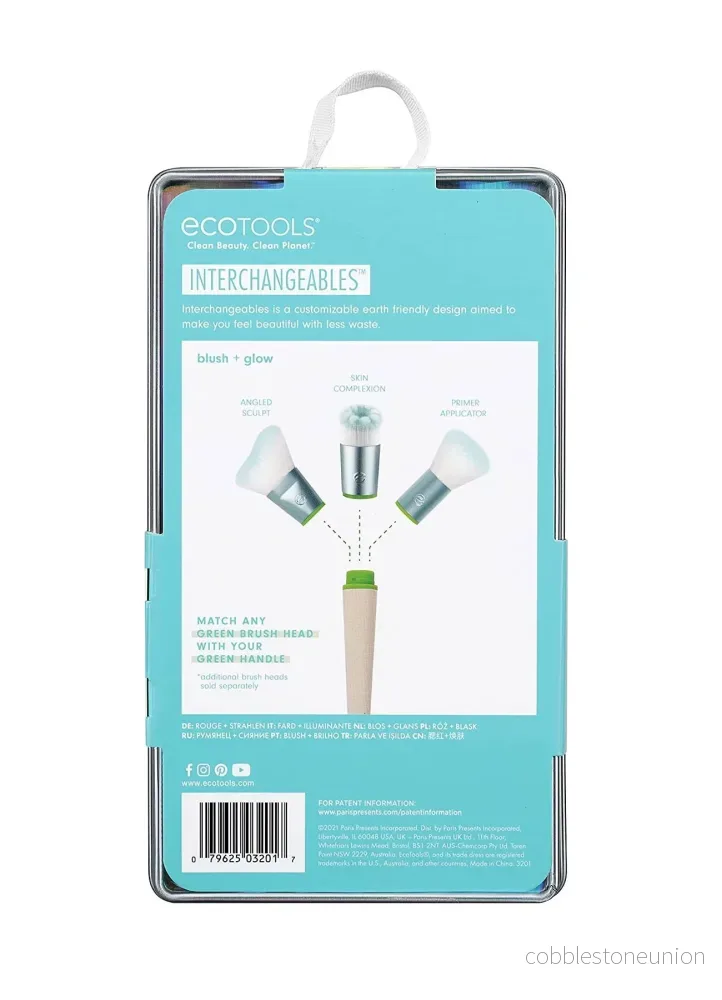 Utbytbara Set EcoTools: Utbytbara, Foundationborste + Utbytbara, Blandande, Rougeborste + Utbytbara, Vinklad, Rougeborste - Bild 3