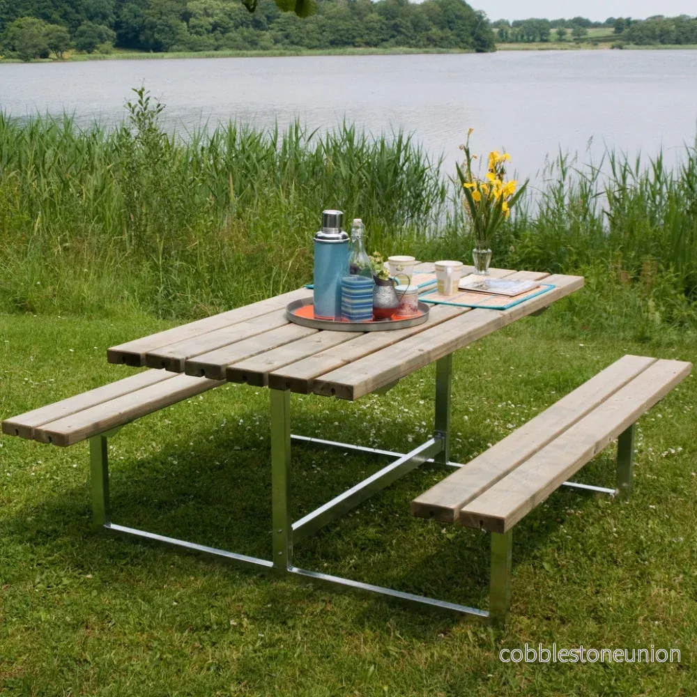 Basic bord-/bænkesæt - 177 cm - trykimprægneret - Bild 2