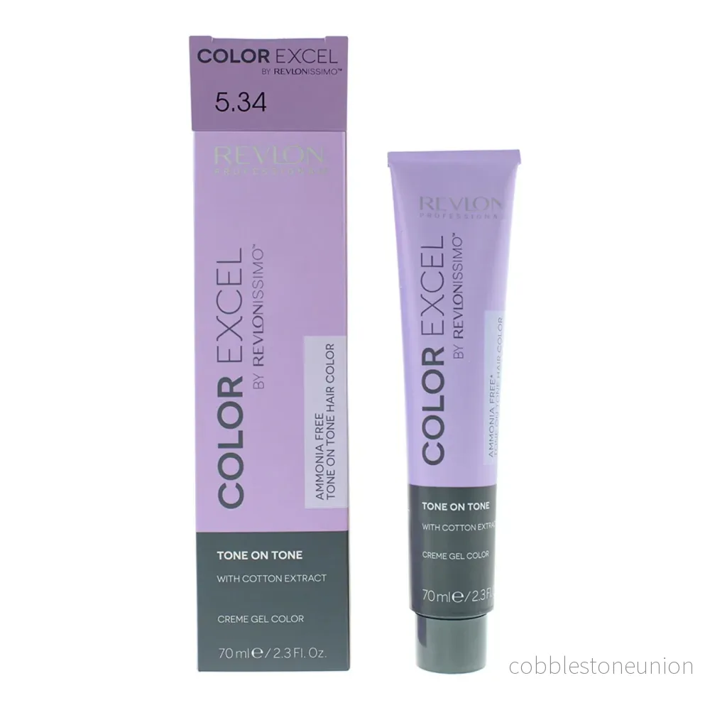 Revlon, Color Excel, Semi-permanent hair color, 5.34 Light Golden Copper Brown, 70 ml