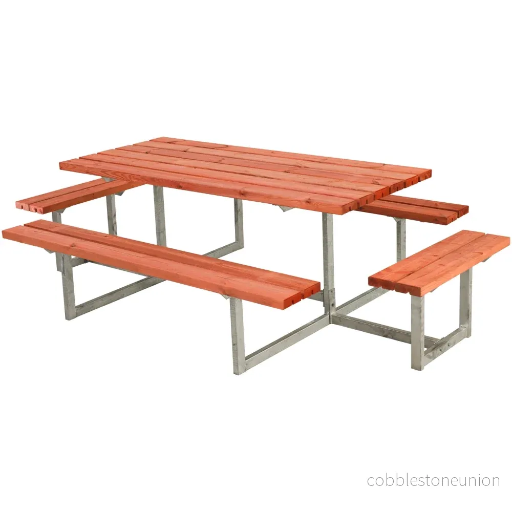 Basic bord-/bænkesæt med 2 påbygninger – 260 cm – Grundmalet teak Basic bord-/bænkesæt med 2 påbygninger – 260 cm – Grundmalet teak